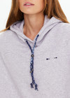 LASSO JUDE CROP HOODIE - GREY MARLE [USW225012]