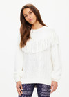 KANSAS TASSEL BOO KNIT SWEATER - NATURAL [USW225018]