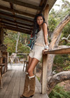 CANYON FREIDA KNIT FRINGE TOP - NATURAL [USW225035]
