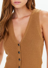 BABYLON BUTTON KNIT VEST - TAN [USW225049]