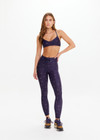 THE UPSIDE women's navy horseshoe print Cheval Zoe Sports Bra is made from recycled, super soft and breathable quick-drying fabric and feature adjustable straps.