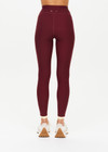 THE UPSIDE women's maroon Trail 25 inch Legging is made from soft, breathable fabric and features a mid-rise waistband with an elasticated drawcord.