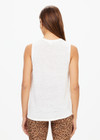 KNITTED LOGO TARA TANK TOP - WHITE [USW225113]