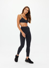 THE UPSIDE women's jacquard pinstripe Zenith Ballet Bra features is a low coverage sports bra with soft support and elastic adjustable straps. Perfect for pilates & yoga.