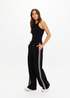 THE UPSIDE women's black Moto Roma Pant features an elasticated waist in lenzing fabrication with invisible hems and drawcord. The perfect travel pants.