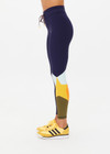 THE UPSIDE women's navy recycled peached Starburst 25in Legging is designed for a supportive fit and features a drawcord waist. Made for yoga and pilates.