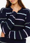 SEBASTIAN CREW KNIT SWEATER - STRIPE [USW325069]