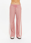 THE UPSIDE women's pink Galaxia Loretta Pant is designed for a mid to low rise straight leg fit and features elasticated waistband, drawcord and side seam pockets. Made for lifestyle.