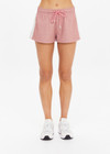 THE UPSIDE women's pink Galaxia Marcella Short is designed for a mid to low rise fit and features elasticated waistband and drawcord with side seam pockets. Made for lifestyle.