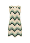 THE UPSIDE women's green organic cotton Tidal Sandrine Crochet Dress features a keyhole opening at the back with knitted tie. The perfect piece for vacation.