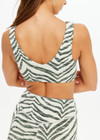 THE UPSIDE women's green Reversible Isaac Bra is designed for a soft & supportive fit in a recycled fabric and features a V neckline. Made for yoga & pilates.