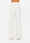 THE UPSIDE women's cream recycled cotton Soho Tokio Wide Leg Pant is designed for a relaxed fit and features an elasticated waistband and front pockets. Made for everyday leisure.