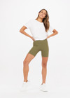PEACHED 6IN SPIN SHORT - OLIVE [USW021008]