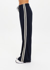 THE UPSIDE women's black Empire Marnie Wide Leg Pant is high-waisted and features a elasticated waistband with drawcord and side pockets. Made for lifestyle.