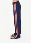 THE UPSIDE women’s navy Ananda Wide Leg Cody Pant is a true-to-size fit and features an elasticated waistband, side pockets and knitted stripes down sleeves. The perfect everyday piece.