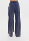 THE UPSIDE women's blue recycled cotton Soho Tokio Wide Leg Pant has a relaxed fit, soft encased waistband, and side pockets. Perfect for travel or everyday.