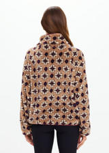 THE UPSIDE women's abstract recycled fabric Chester Harlow Fleece Pullover is designed for a relaxed fit and features zip pockets and elasticated waist and cuffs. Made for lifestyle.