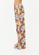 THE UPSIDE women's floral Isla Juliet Pant offers a relaxed fit in our vintage Isla hibiscus design and features an elasticated waistband with pockets, a split hem detail and yellow contrast binds. Made for lifestyle.