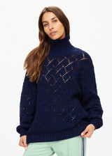 CLEMENTINE KNIT CREW - NAVY [USW424024]