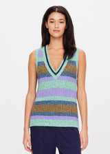 NIKKO KNIT VEST - STRIPE [USW424037]