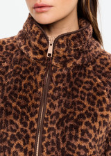 THE UPSIDE women's leopard recycled Harlow Fleece Pullover is designed for a relaxed fit and features a quarter zip, raglan sleeves, zip pockets, elasticated waist and cuffs. Made for lifestyle.