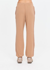 THE UPSIDE women's brown organic cotton Marlon Harrison Track Pant is true-to-size and features side stripes, side seam pockets and elasticated cuffs. Made for lifestyle.