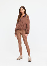THE UPSIDE women’s brown recycled fabric Lila Zip Through Jacket is designed for a regular fit and features contrast piping, front pockets and a drawcord hem. Made for running.