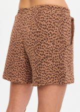 THE UPSIDE women’s leopard organic cotton Javan Darcy Short is designed for a true to size fit and features a mid rise waist and side seam pockets. Made for lifestyle.