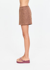THE UPSIDE women’s leopard organic cotton Javan Darcy Short is designed for a true to size fit and features a mid rise waist and side seam pockets. Made for lifestyle.