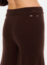 THE UPSIDE women's brown cashmere blend Coco Amelie Cashmere Knit Pant is designed for a true to size fit and features a straight leg silhouette, elasticated waistband and drawcord detail. Made for lifestyle.