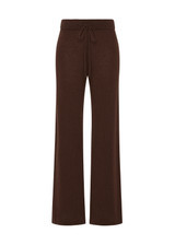 THE UPSIDE women's brown cashmere blend Coco Amelie Cashmere Knit Pant is designed for a true to size fit and features a straight leg silhouette, elasticated waistband and drawcord detail. Made for lifestyle.
