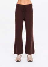 THE UPSIDE women's brown cashmere blend Coco Amelie Cashmere Knit Pant is designed for a true to size fit and features a straight leg silhouette, elasticated waistband and drawcord detail. Made for lifestyle.