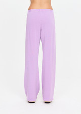 THE UPSIDE women's violet organic cotton Soul Cal Wide Leg Track Pant is designed for a relaxed fit, featuring a mid rise waist and wide leg silhouette. Made for lifestyle.