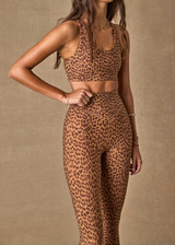 THE UPSIDE women’s leopard recycled peached Javan 28inch High Rise Legging is designed for a soft and supportive fit and features a high rise waist. Made for yoga and pilates.