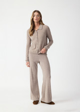 THE UPSIDE women’s brown Aimee Cashmere Collared Cardi is a regular-fit button-up style with a collar, ribbed hem and tonal pearlised buttons. Made for lifestyle.