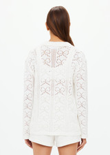 LAVALLIERE MALIA KNIT SHIRT - WHITE [USW125029]