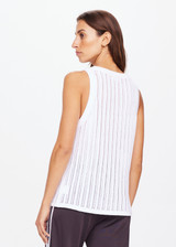 MUSE WALES KNIT TANK TOP - WHITE [USW125086]