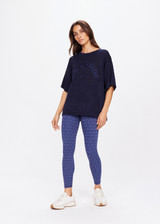 KNITTED SAMMI TEE - NAVY [USW125119]