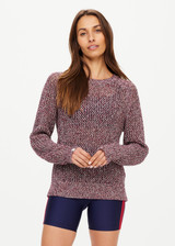 SIRENA OPEN KNIT SWEATER - MULBERRY MARLE [USW225045]