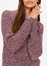 SIRENA OPEN KNIT SWEATER - MULBERRY MARLE [USW225045]