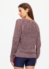 SIRENA OPEN KNIT SWEATER - MULBERRY MARLE [USW225045]