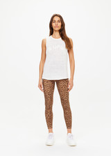 KNITTED LOGO TARA TANK TOP - WHITE [USW225113]