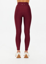 THE UPSIDE women's merlot Oxford 25 Inch Legging is designed for a mid rise supportive fit and features elastic drawcord through waist. Made for pilates.