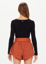 THE BANYA ROMY TOP - BLACK [USW924009]