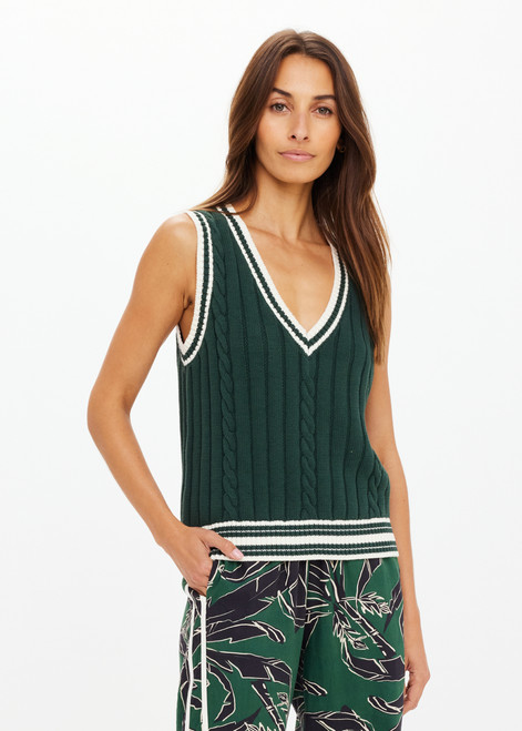 SANTA FE JULIA V NECK VEST - JUNGLE GREEN [USW126082]