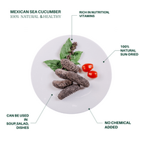 野生淡干墨西哥梅花腰参 海参 刺参 1磅 （中大号 25-30头）Premium Medium size Natural Dried Mexican Wild Caught Sea Cucumber 1lb （25-30 pieces）