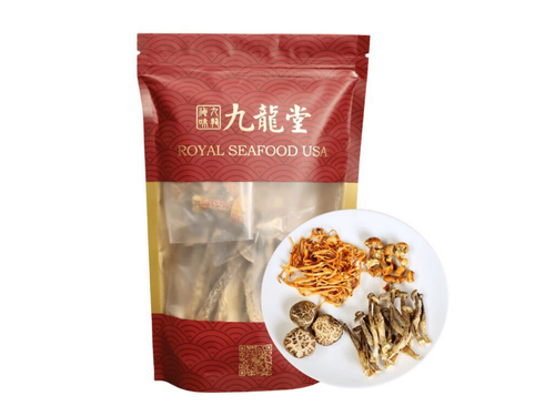 臻选四味菌菇汤70g 虫草花 鹿茸菇 姬松茸茶花菇4-Mushroom Soup Mix Cordyceps&Deer Antler 70g
