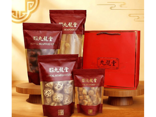  新春礼品滋补海味礼袋 红枣花菇 干贝鱼胶Red Dates Mushrooms Scallops &Fish Maw Gift Bag