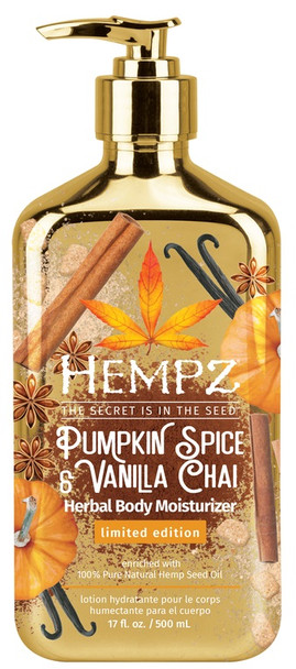  Hempz Pumpkin Spice and Vanilla Chai Herbal Moisturizer 17 oz.