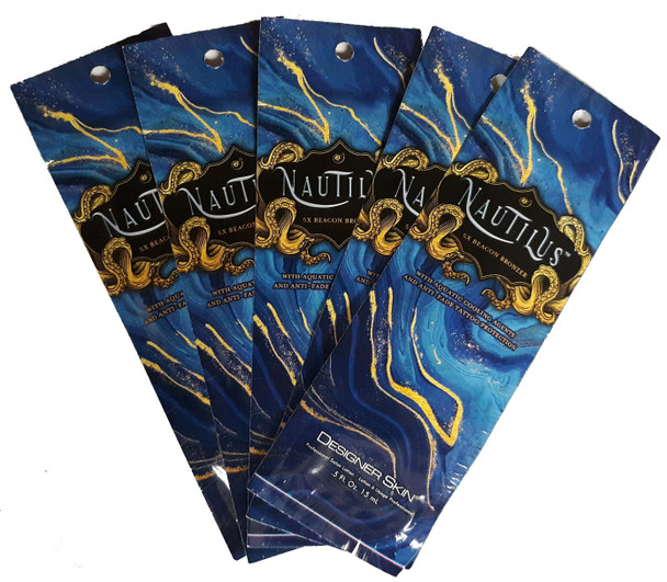 5 Nautilus Bronzer Tanning Lotion Packets by Designer Skin